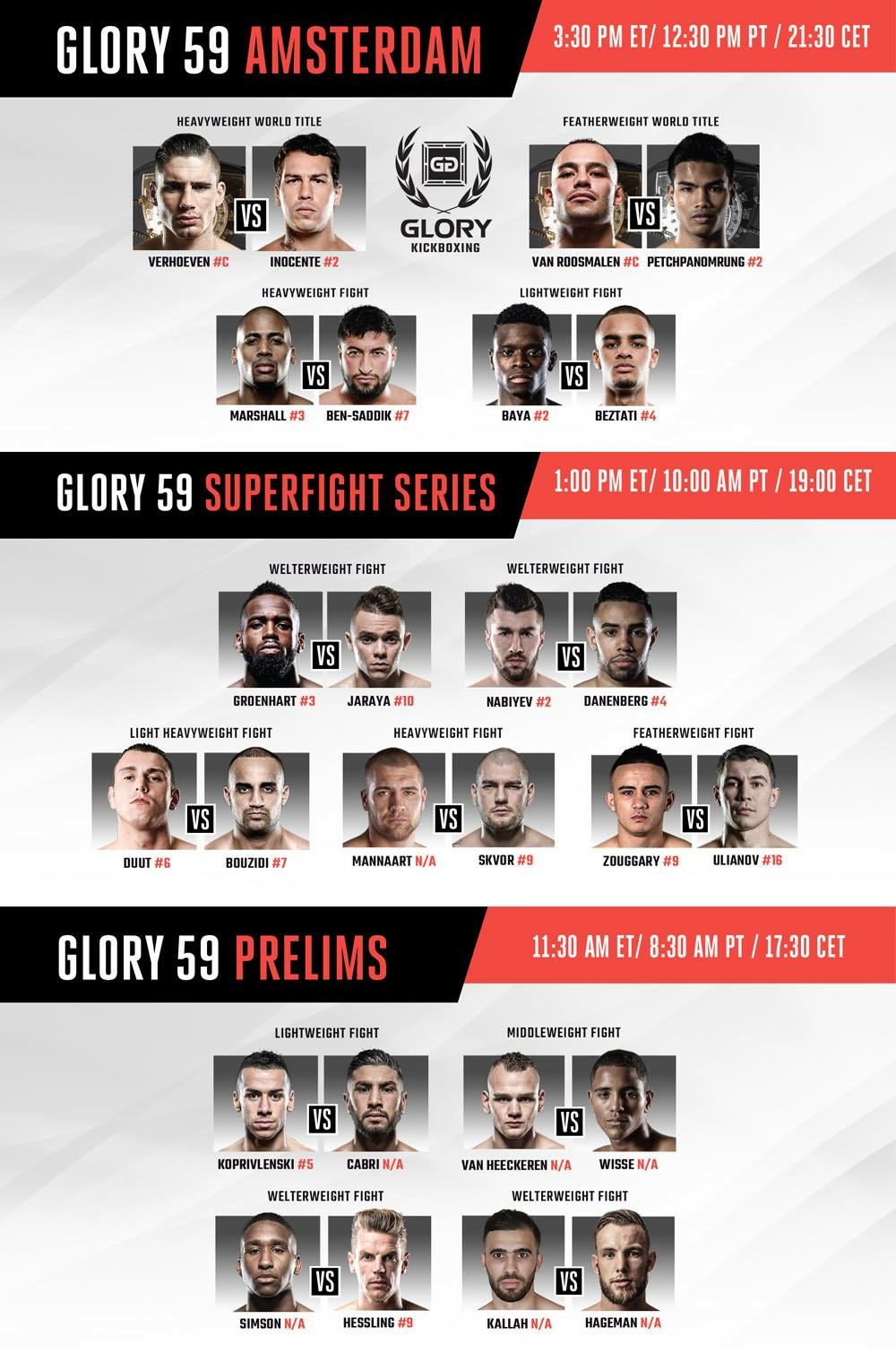 Glory 59 Tonight in Amsterdam